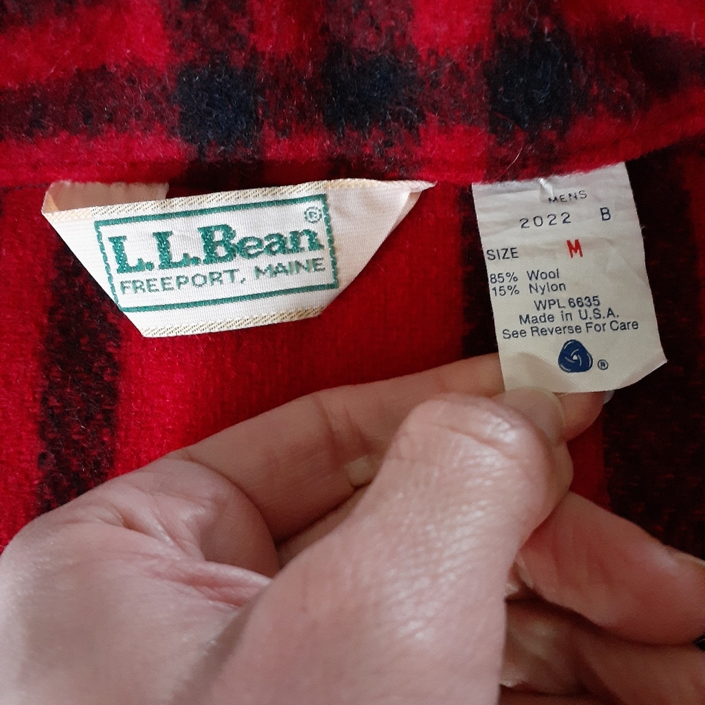 Vintage 1960 L.L.Bean wool overshirt size M - Picture 7 of 12